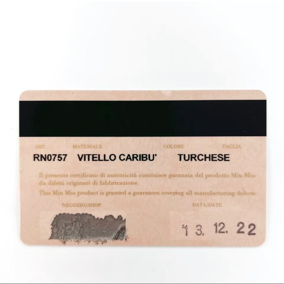 MIUMIU Handbag RN0757 2way Vitello Caribbean leather Women 100% Authentic - Picture 12 of 12